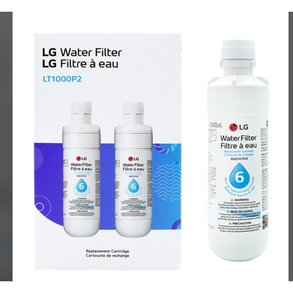 NWT LG Water Filter LT1000P2 2-Pack Genuine Replacement Cartridge ADQ747935